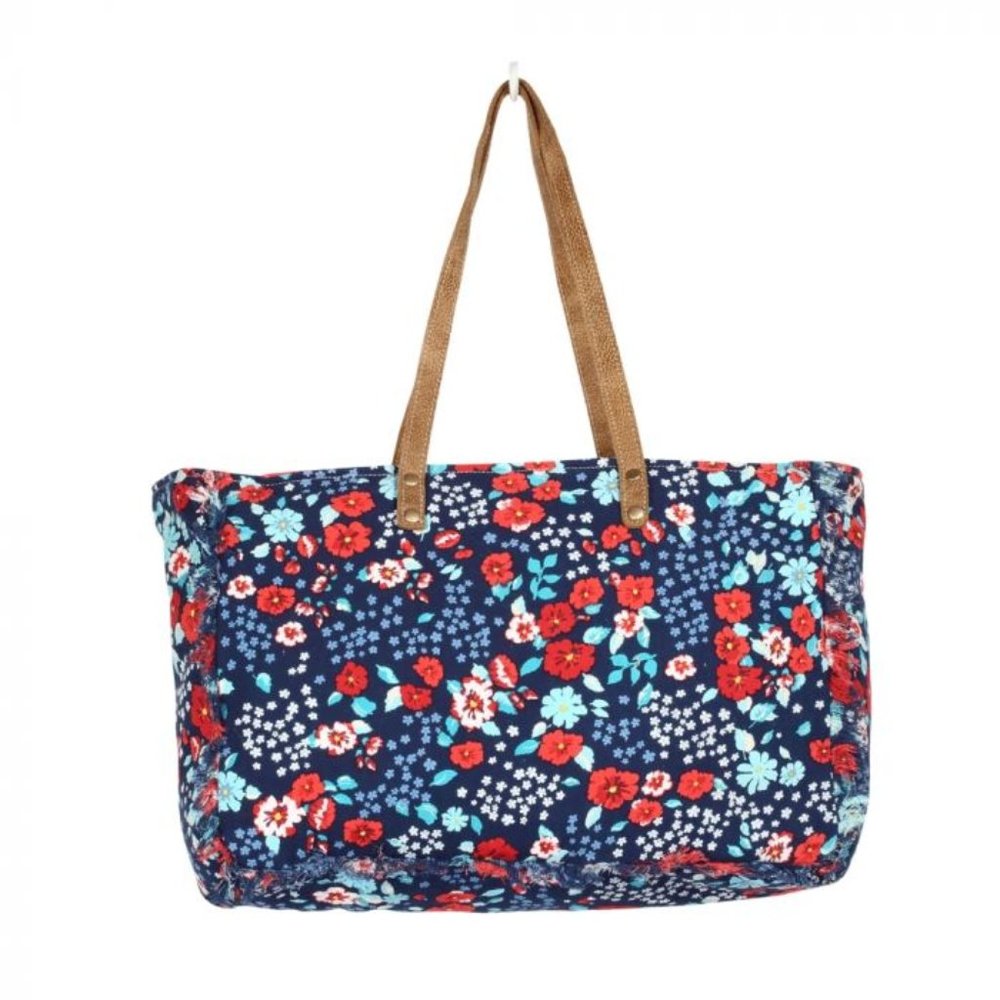 FLAMBOYANT FLORAL WEEKENDER MYRA BAG-NAVY - Picture 3 of 3